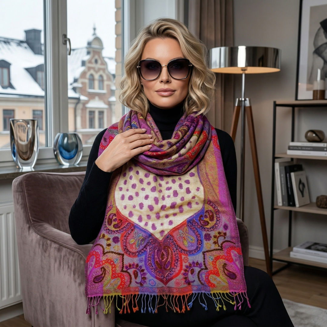 Multiwarp Embroidery Stole/Scarf